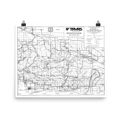 Angeles National Forest Map Poster