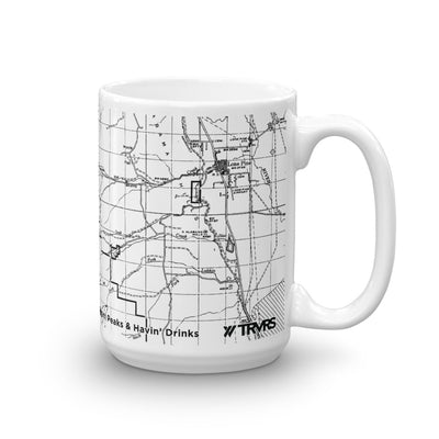Mount Whitney Map Coffee Mug - 11oz (right) | TRVRS Apparel