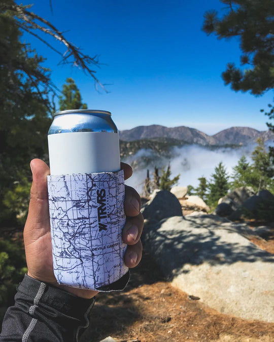 Angeles National Forest Map Beer Koozie – TRVRS Creative