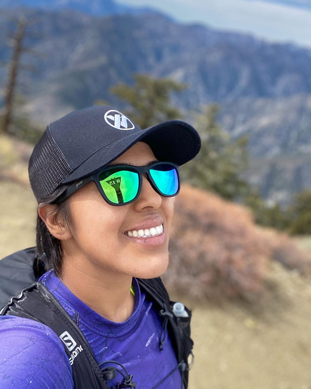 Daisy Martinez TRVRS Insignia Trucker Cap | TRVRS Outdoors San Gabriel Mountains Iron Mountain Angeles National Forest Sheep Mountain Wilderness Hiking Trail Running 