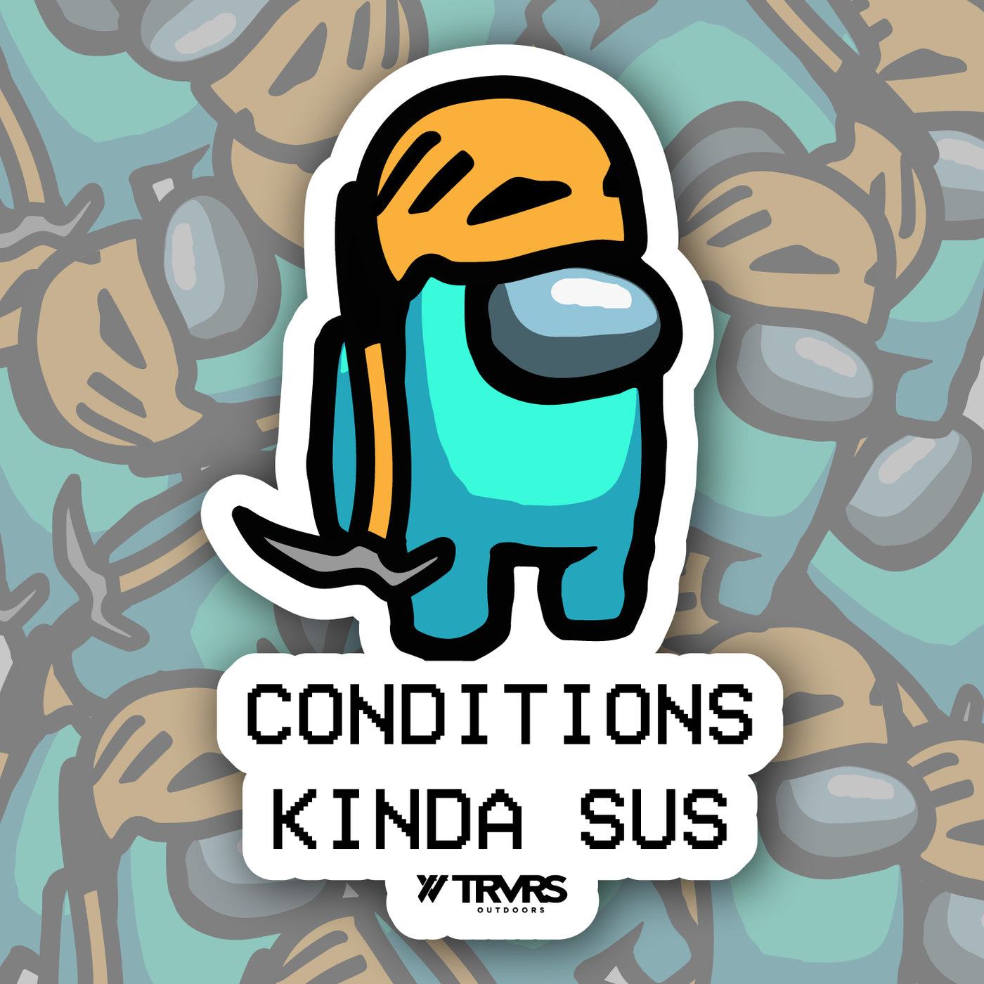 Sus Mountaineer Crewmate Sticker (x2)