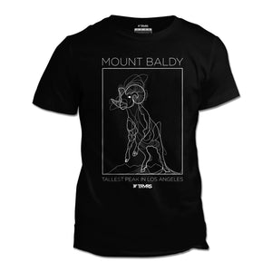 Mount Baldy Big Horn Tee V2 - BLACK | TRVRS Outdoors, hiking apparel, san gabriel mountains, angeles national forest, trail running, mountaineering