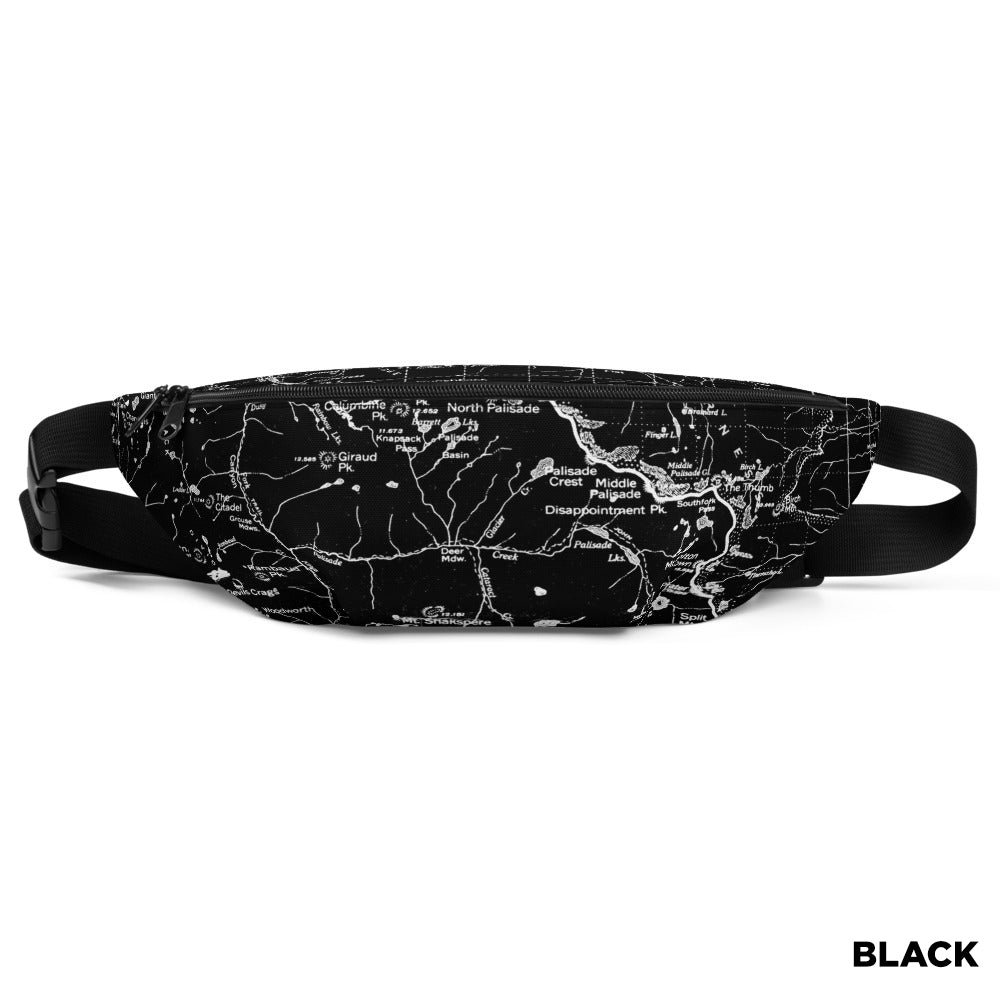 Sierra Nevada Map Hip Pack- Black