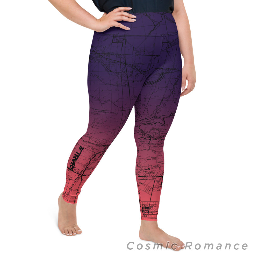 Cosmic, Right- San Gabriel Map Women's Leggings (plus size)