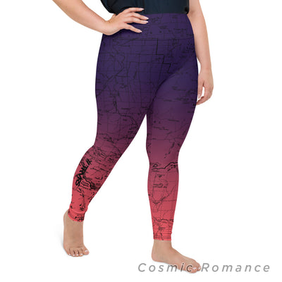 Cosmic Romance- Sierra Nevada Map Women's Leggings (plus size)