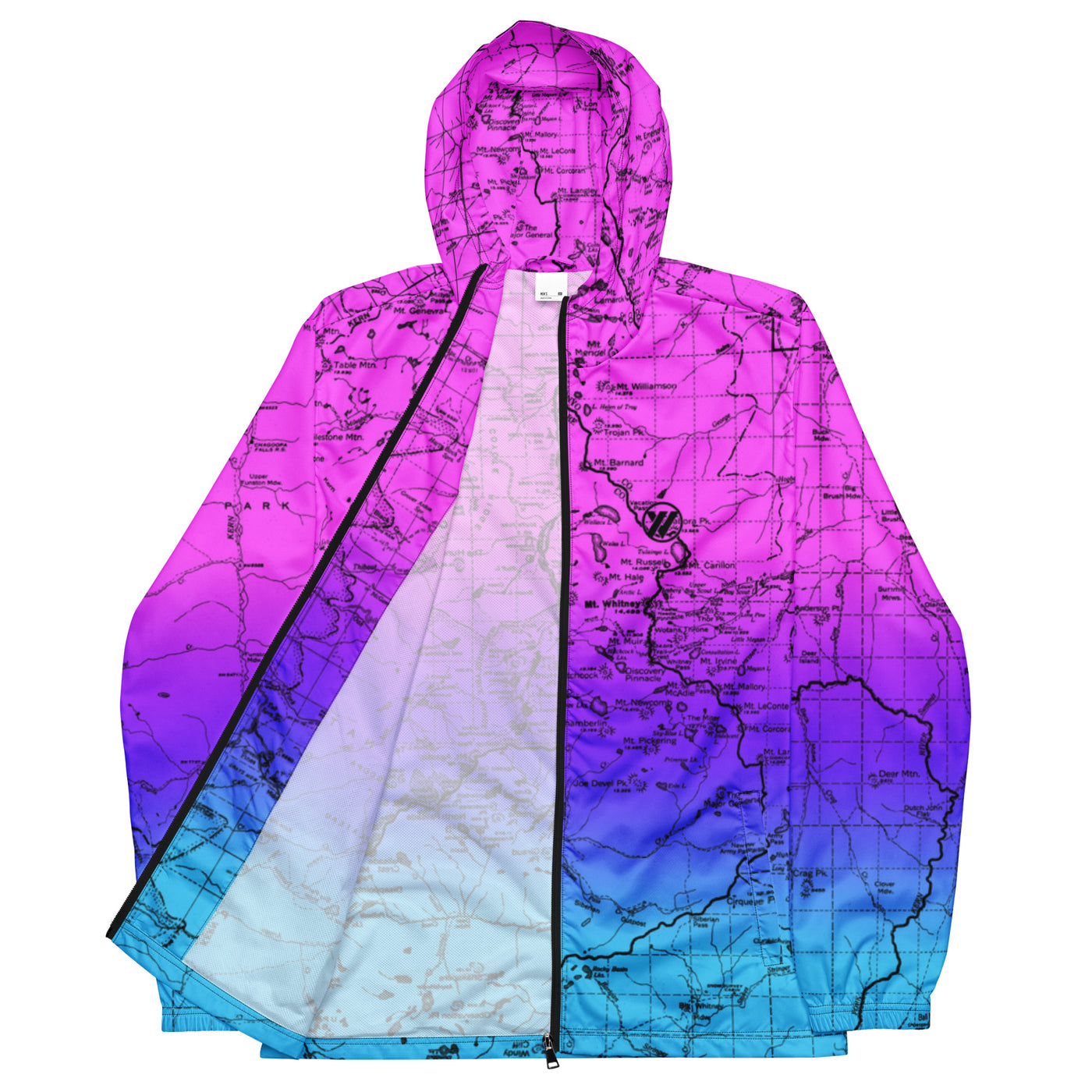 FRONT- Cotton Candy, Sierra Map, Windy Gap Hooded Jacket | TRVRS Outdoors
