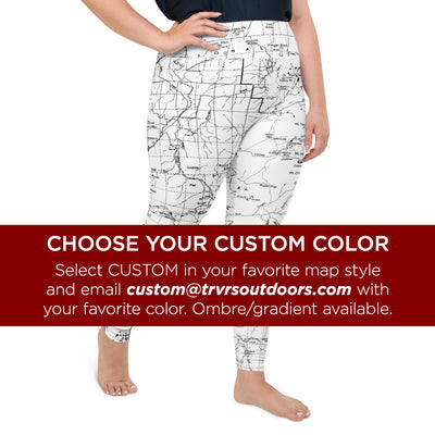 Custom- Sierra Nevada Map Women's Leggings (plus size)