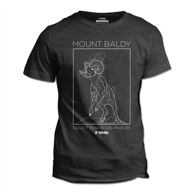 Mount Baldy Big Horn Tee V2 - DARK GREY HEATHER | TRVRS Outdoors, hiking apparel, san gabriel mountains, angeles national forest, trail running, mountaineering