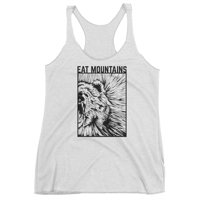 Eat Mountains Women's Racerback Triblend Tank - HEATHER WHITE | TRVRS APPAREL