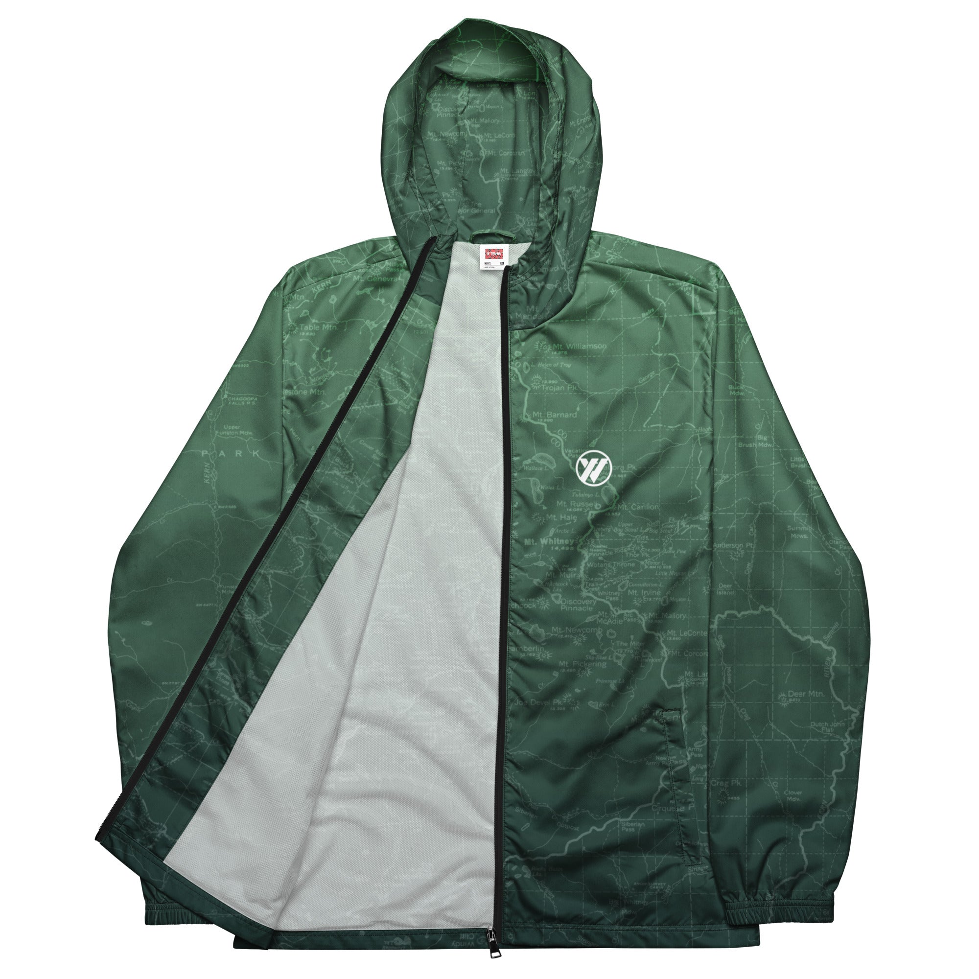 FRONT- Geneva, Sierra Map, Windy Gap Hooded Jacket | TRVRS Outdoors