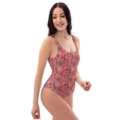 Hiker Trash One Piece Swimsuit (front) | TRVRS Outdoors  Hiking, Trail Running, Clothing, Apparel