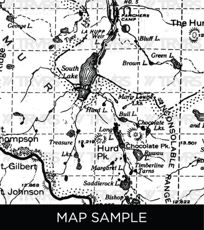 Map Sample, Sierra Nevada Map Hiking Dress | TRVRS Outdoors Hiking Apparel, Trail Running Clothing