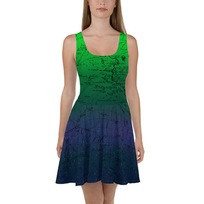 Northern Lights, Sierra Nevada Map Hiking Dress | TRVRS Outdoors Hiking Apparel, Trail Running Clothing