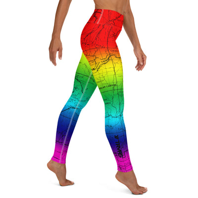 RAINBOW- Sierra Nevada Mountains-All Over Print Women's Leggings | TRVRS Outdoors, Hiking, trail running, mountaineering apparel 