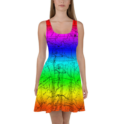 Rainbow, San Gabriel Map Hiking Dress | TRVRS Outdoors Hiking Apparel, Trail Running Clothing