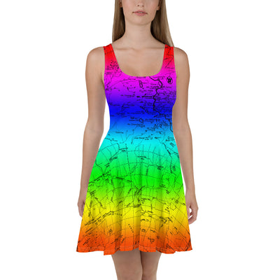 Rainbow, Sierra Nevada Map Hiking Dress | TRVRS Outdoors Hiking Apparel, Trail Running Clothing