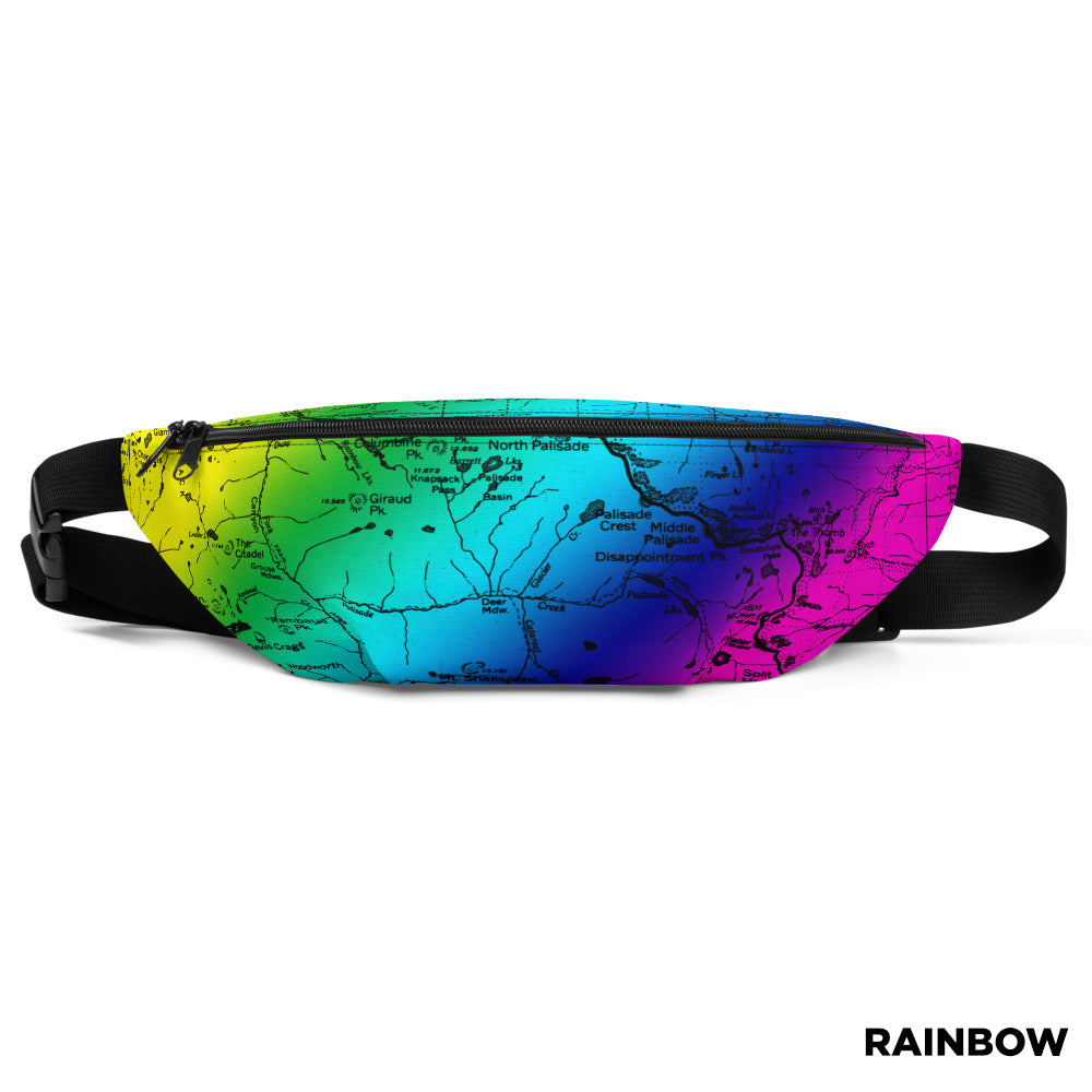 Sierra Nevada Map Hip Pack- Rainbow