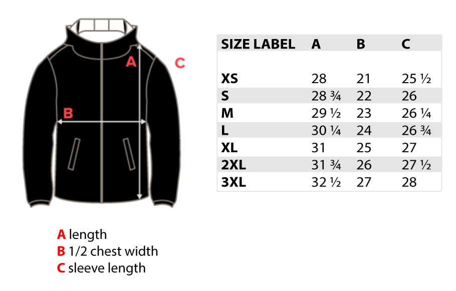 Size Guide - TRVRS Outdoors Windy Gap Hooded Jacket