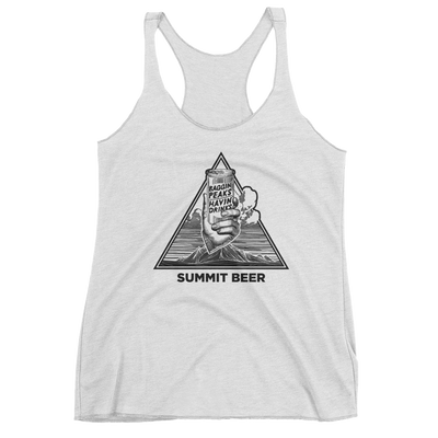 Summit Beer Women's Triblend Tank Top - HEATHER WHITE | TRVRS APPAREL