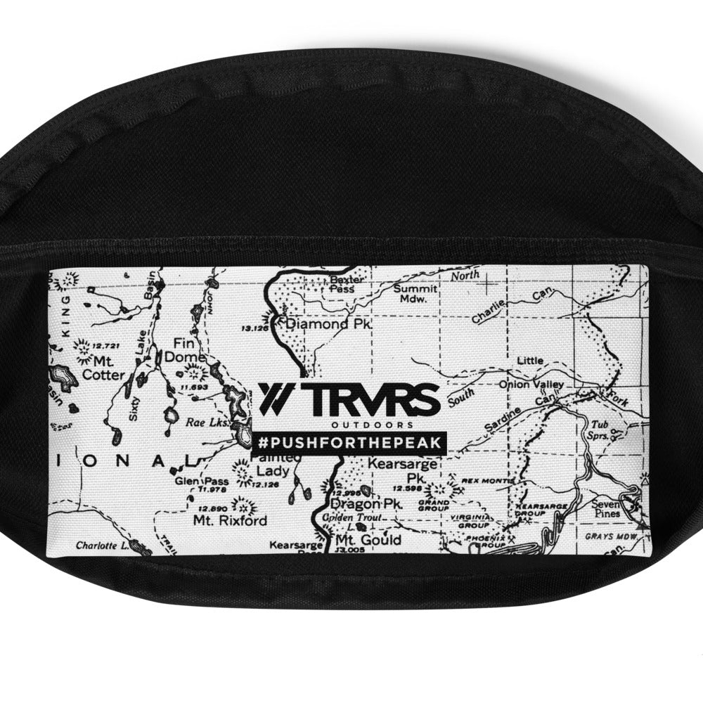 Sierra Nevada Map Hip Pack- Inside Pocket