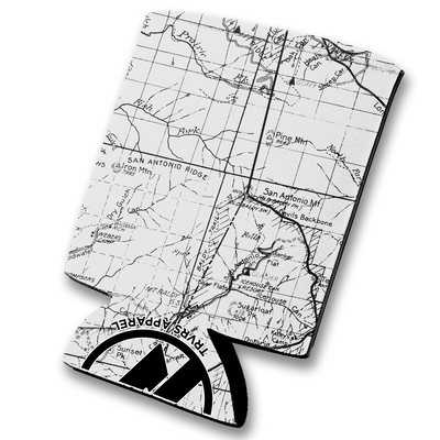 Angeles National Forest Map Beer Koozie
