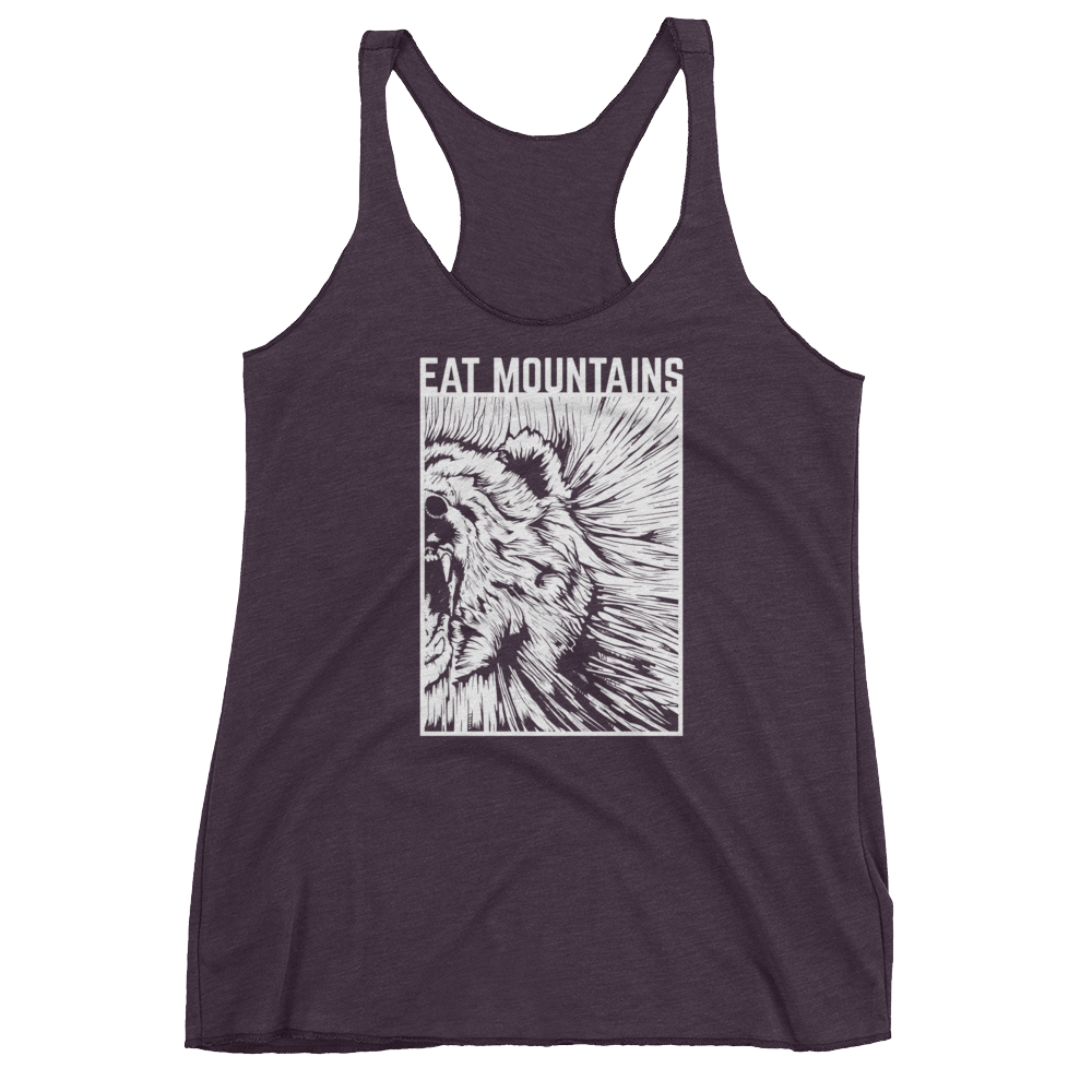 Eat Mountains Women's Racerback Triblend Tank - VINTAGE PURPLE | TRVRS APPAREL