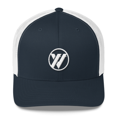 TRVRS Insignia Trucker Cap - WHITE/NAVY | TRVRS APPAREL