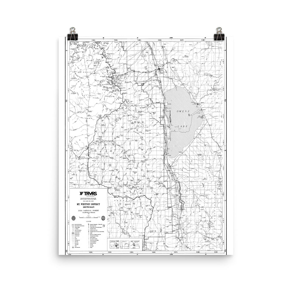 Mount Whitney District Map Poster