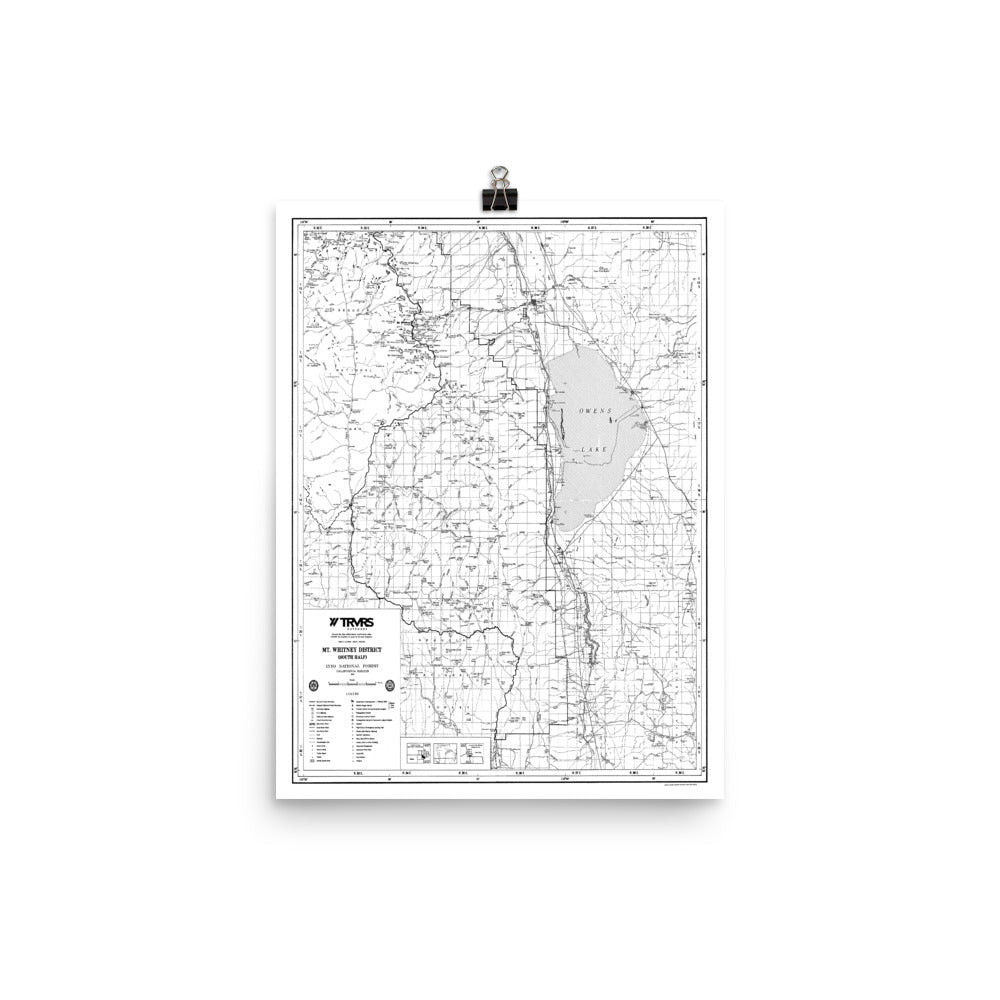 Mount Whitney District Map Poster