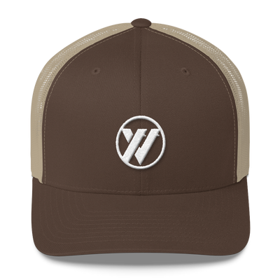 TRVRS Insignia Trucker Cap - BROWN/KHAKI | TRVRS APPAREL