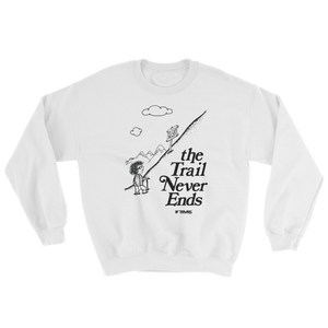 The Trail Never Ends Tribute Sweatshirt - WHITE | TRVRS APPAREL