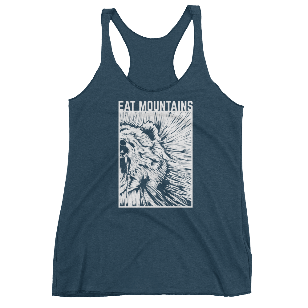 Eat Mountains Women's Racerback Triblend Tank - INDIGO | TRVRS APPAREL