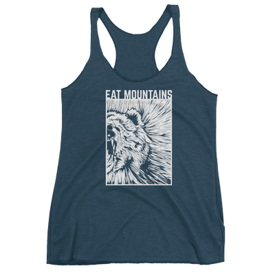 Eat Mountains Women's Racerback Triblend Tank - INDIGO | TRVRS APPAREL