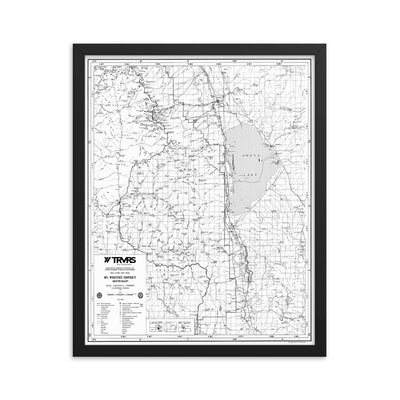 16x20- Mount Whitney District Map Framed Poster