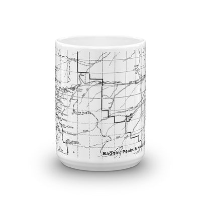 Mount Whitney Map Coffee Mug - 11oz (center) | TRVRS Apparel