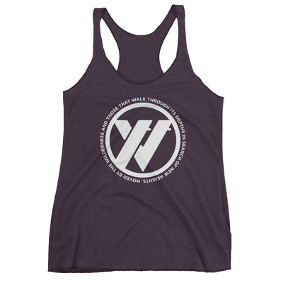 Insigna-slogan Women's Racerback Tank - Vintage Purple | TRVRS APPAREL