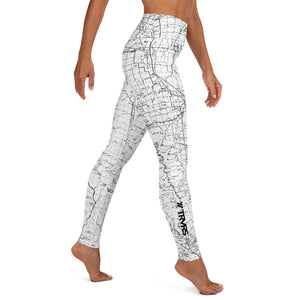 WHITE- Sierra Nevada Mountains-All Over Print Women's Leggings | TRVRS Outdoors, Hiking, trail running, mountaineering apparel 